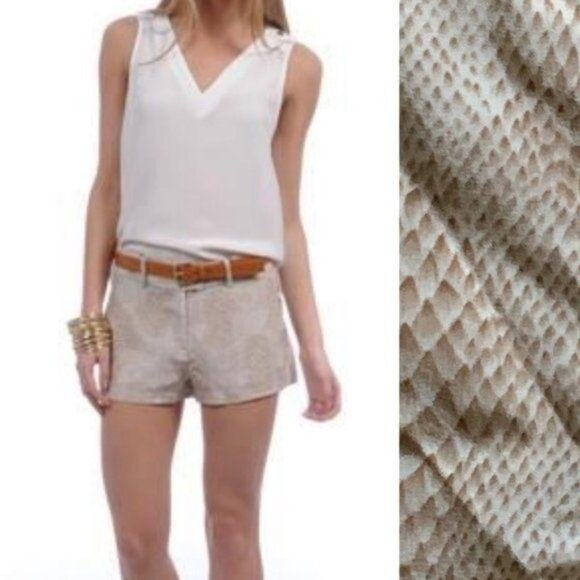 Amanda Uprichard Pants - Amanda Uprichard Silk Snake Print Shorts